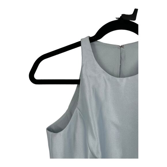 Alfred Sung dress mist D769 pleated satin a-line blue size 2 - Picture 2 of 4